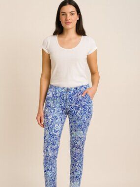 Lilly Pulitzer Kelly Skinny Ankle Royal Purple 60 Animals Pants